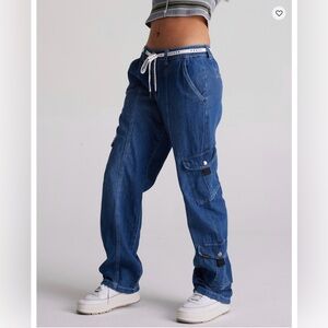Tilly’s Five Star General Co. Womens Low Rise Denim Cargo Pants Size: 0/24
